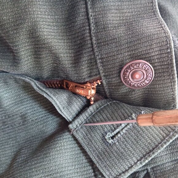 Vintage Men's Jeans Levis 517-1138 31x33 1970's Mens Green Sta-Prest Flare USA - Picture 5 of 7